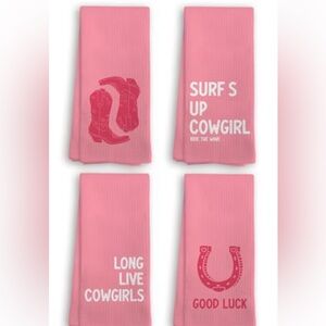 Pink Cowgirl Themed Kitchen Towels